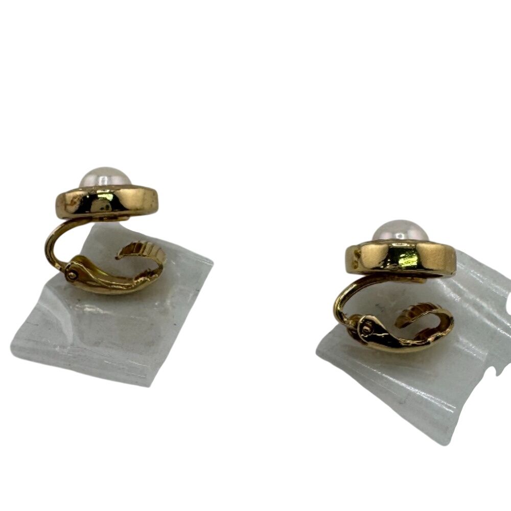 Christian Dior Round Shape Earrings Gold — view 4