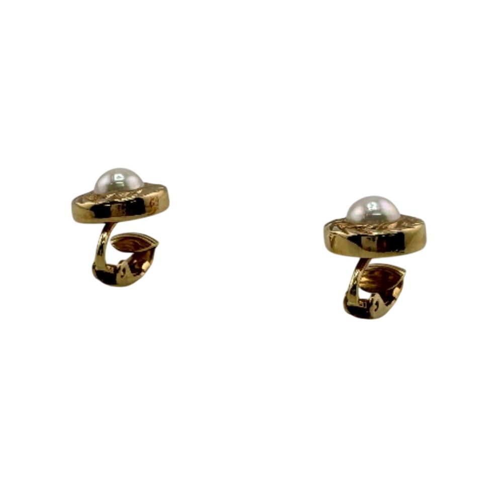 Christian Dior Round Shape Earrings Gold — view 3