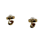 Christian Dior Round Shape Earrings Gold — view 3