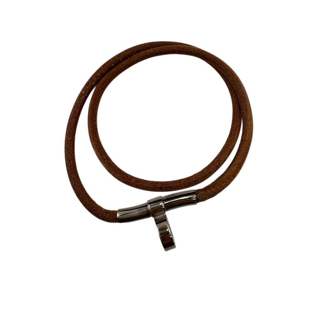 Hermes Bracelet Double Kelly Choker Brown — view 5