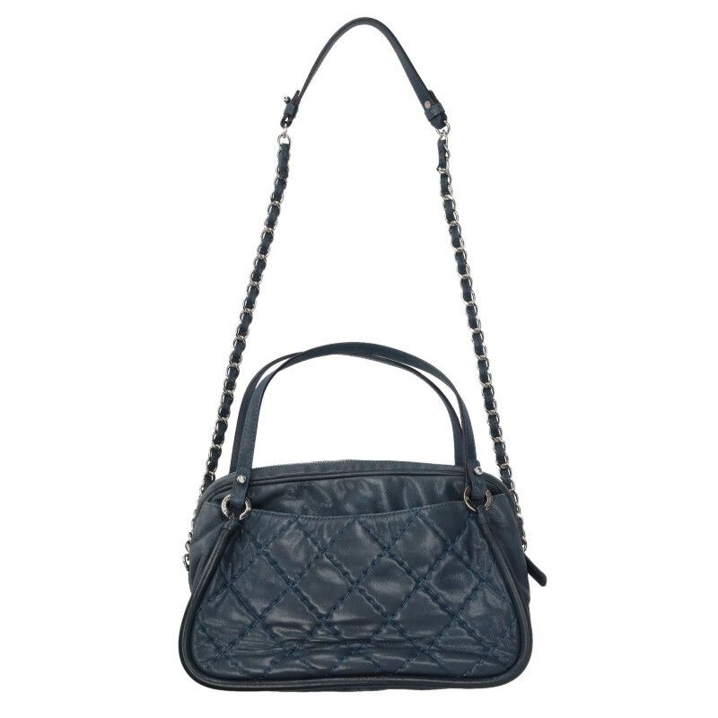 Chanel Quilted Suede Leather Chain Shoulder Bag — view 2