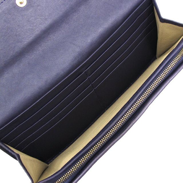 Bottega Veneta Long Wallet Leather Purple — view 2