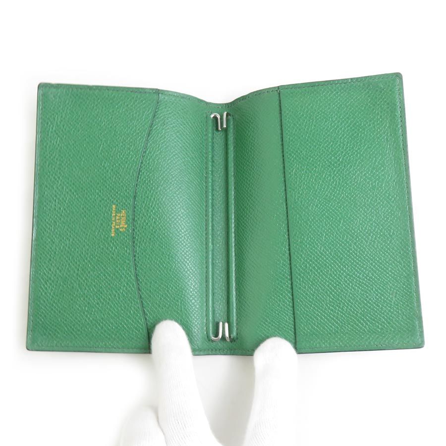 Hermes Notebook Cabas Leather Green — view 3