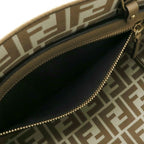 Fendi Roll Small Reversible Tote Pecan Stripe & FF — view 4