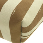 Fendi Roll Small Reversible Tote Pecan Stripe & FF — view 3