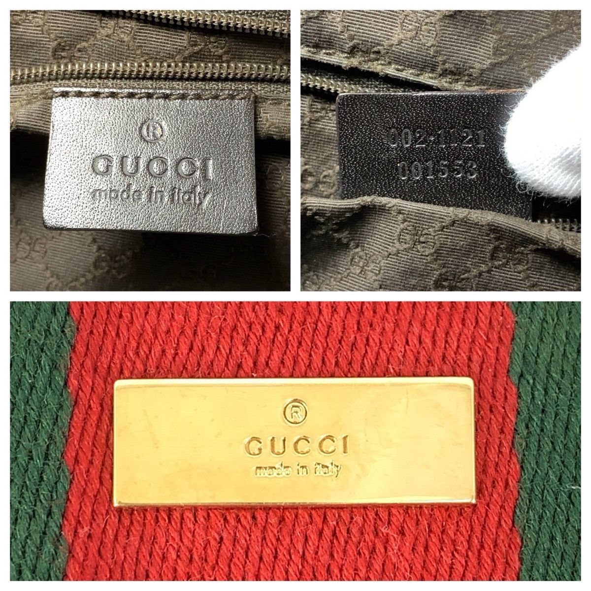 Gucci Sherry Line Beige Brown Canvas Leather 002 Tote Handbag — view 4