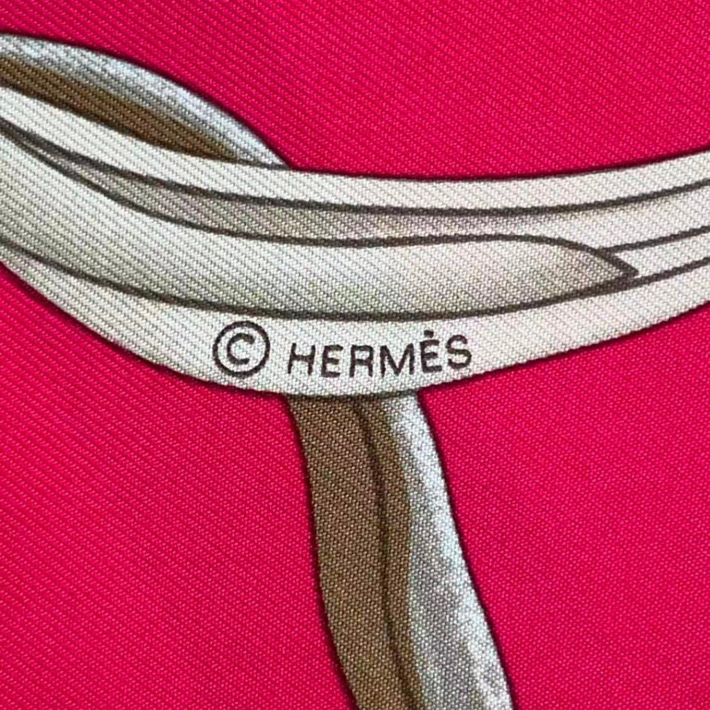 Hermes Carre 90 Scarf Silk Concours D'etriers Pink Box — view 8