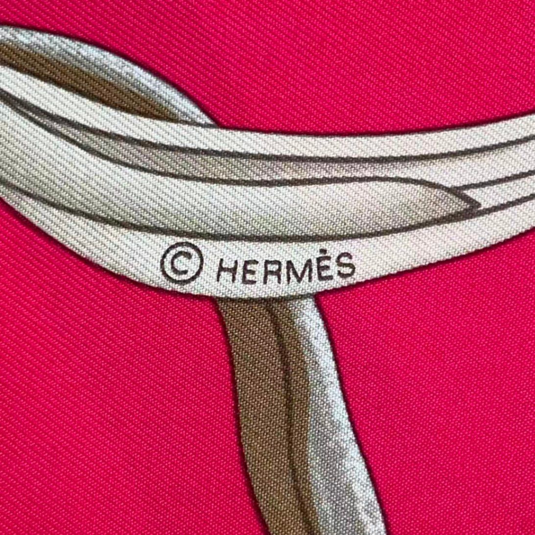 Hermes Carre 90 Scarf Silk Concours D'etriers Pink Box — view 8