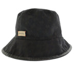 Gucci GG Plaid Reversible Bucket Hat Black White — view 2