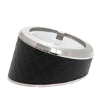 Gucci Table Clock 210 Black SS Leather Dial Quartz — view 6