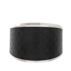 Gucci Table Clock 210 Black SS Leather Dial Quartz — view 4
