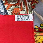 Hermes Carre 90 Scarf Silk Cavaliers Des Nuages Cloud Knight Red Box — view 9