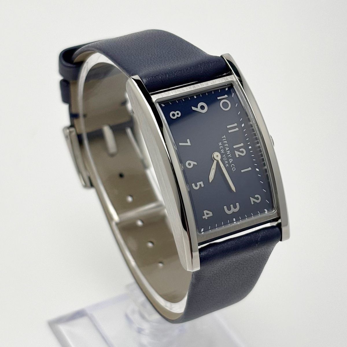 Tiffany & Co Watch Quartz East West Mini Navy Silver — view 4