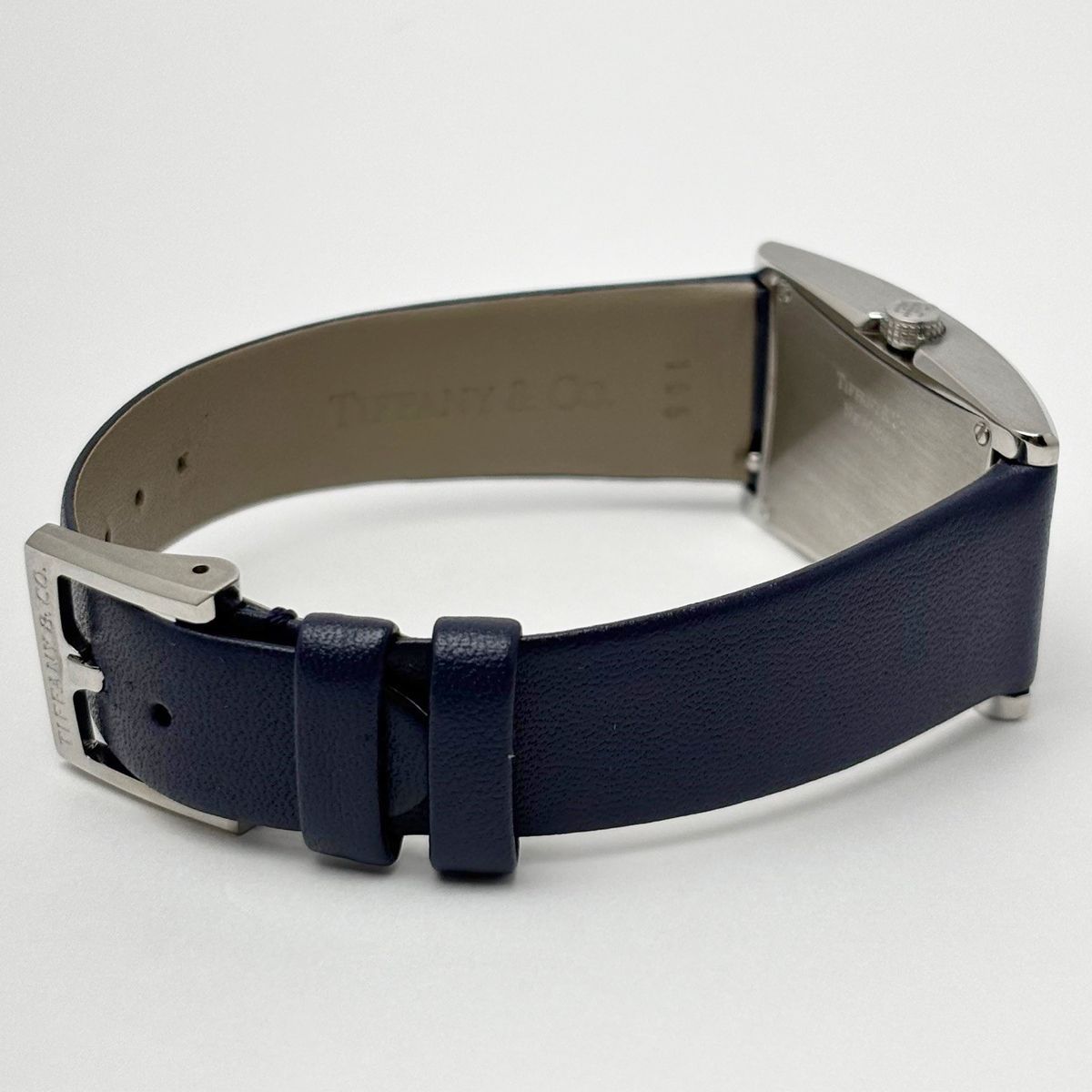 Tiffany & Co Watch Quartz East West Mini Navy Silver — view 9