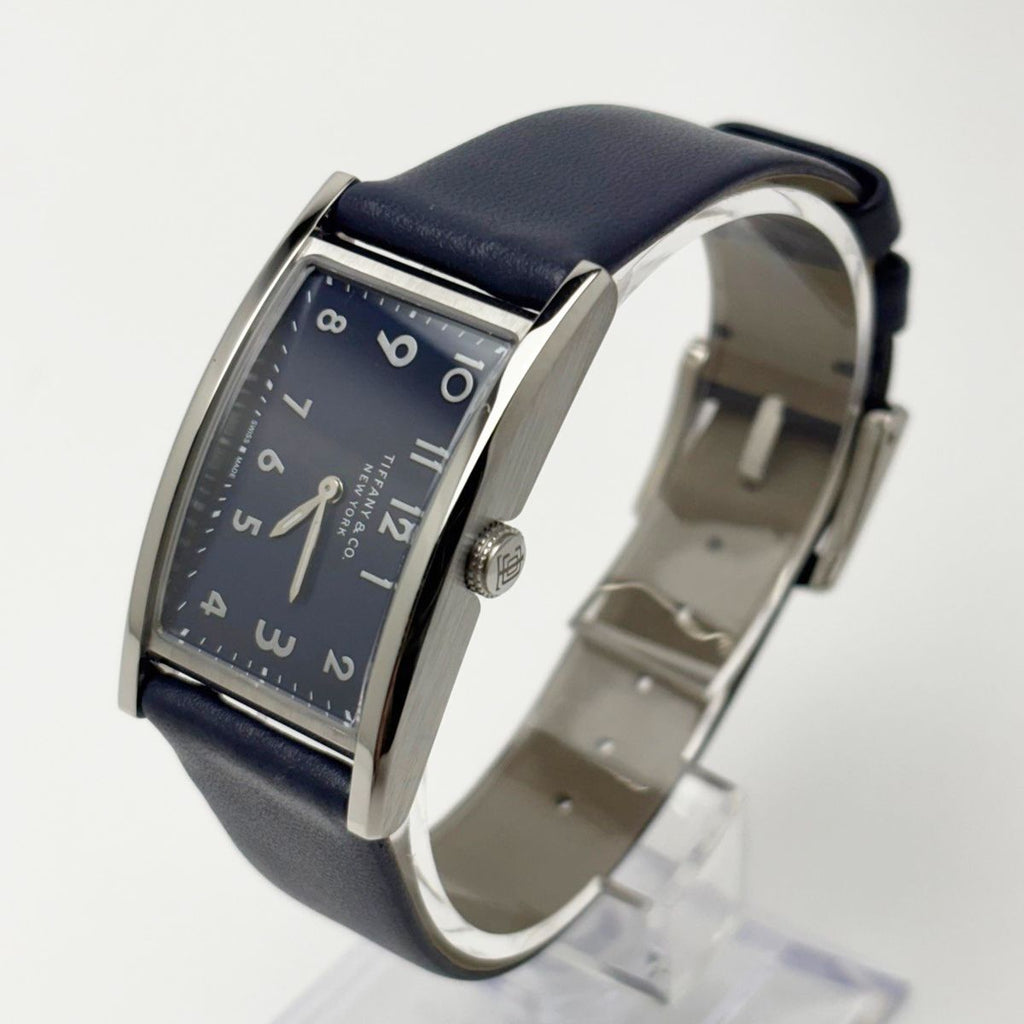 Tiffany & Co Watch Quartz East West Mini Navy Silver — view 5