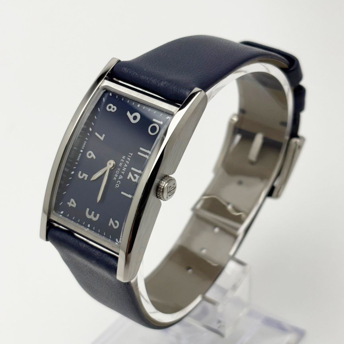 Tiffany & Co Watch Quartz East West Mini Navy Silver — view 5