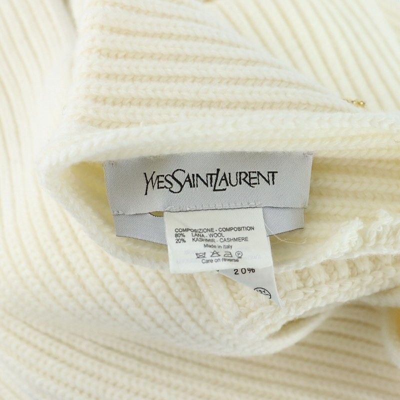 Saint Laurent Yves Muffler Shawl Turtle Cashmere Blend Scarf — view 7