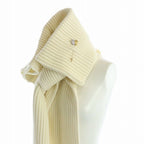 Saint Laurent Yves Muffler Shawl Turtle Cashmere Blend Scarf — view 2