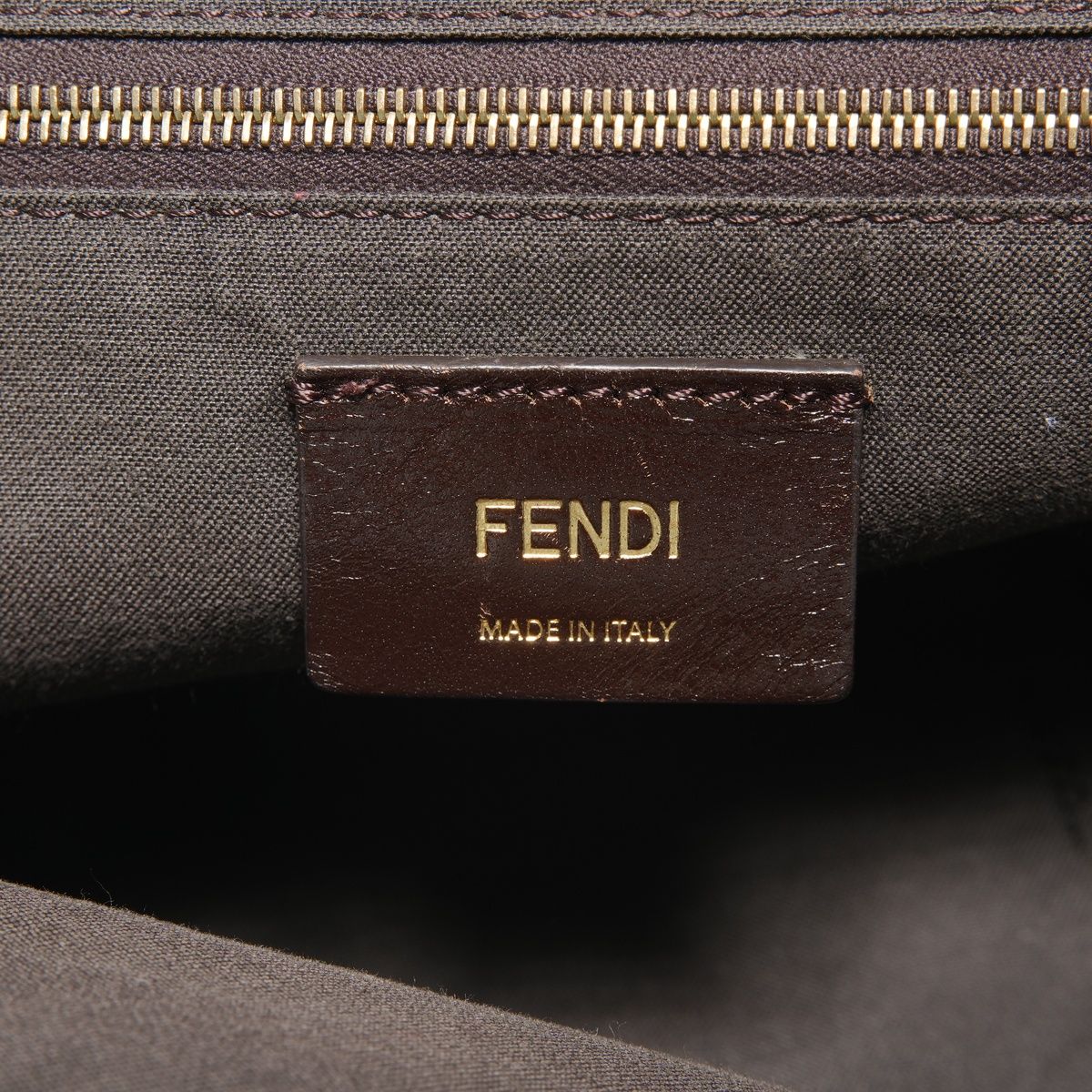 Fendi Shoulder Bag Pecan Canvas Leather — view 9