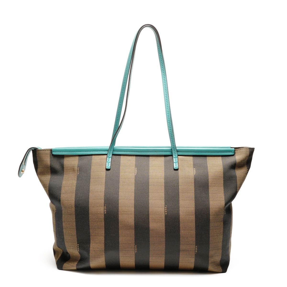 Fendi Shoulder Bag Pecan Canvas Leather — view 2