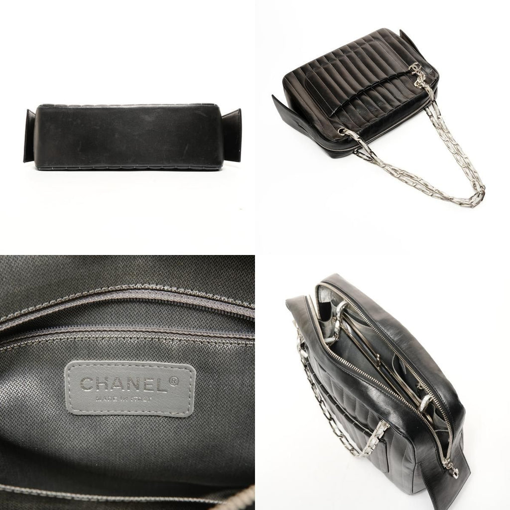 Chanel Shoulder Bag Lambskin Chain Torn Inside — view 7