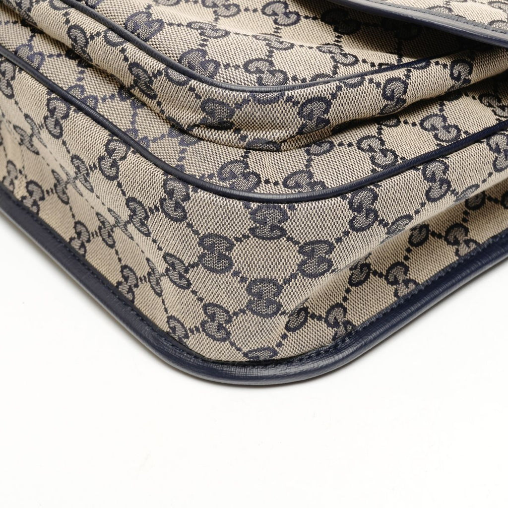 Gucci Shoulder Bag GG Canvas Navy — view 6