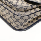 Gucci Shoulder Bag GG Canvas Navy — view 6