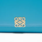 Loewe Shoulder Bag Goya Leather Turquoise Blue — view 8