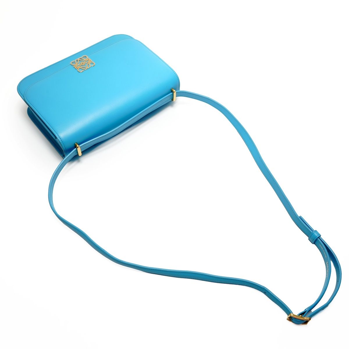 Loewe Shoulder Bag Goya Leather Turquoise Blue — view 9