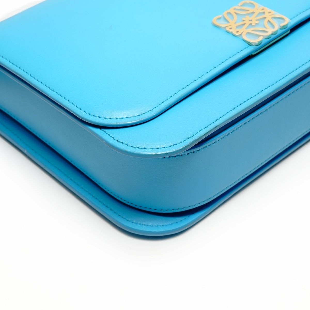 Loewe Shoulder Bag Goya Leather Turquoise Blue — view 5