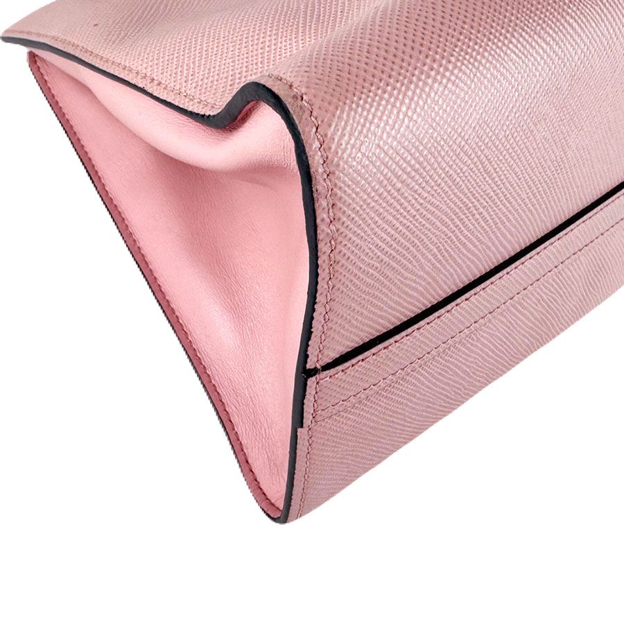 Prada Shoulder Bag Leather Pink — view 8