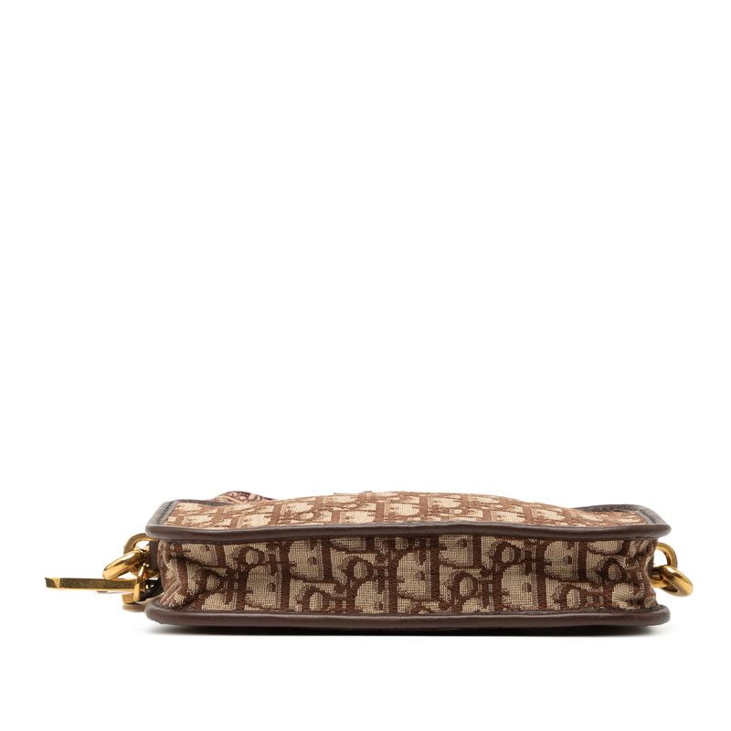 Dior Oblique Quake Brown Beige Canvas Leather — view 3