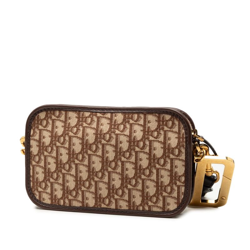 Dior Oblique Quake Brown Beige Canvas Leather — view 2