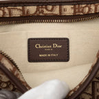 Dior Oblique Quake Brown Beige Canvas Leather — view 5