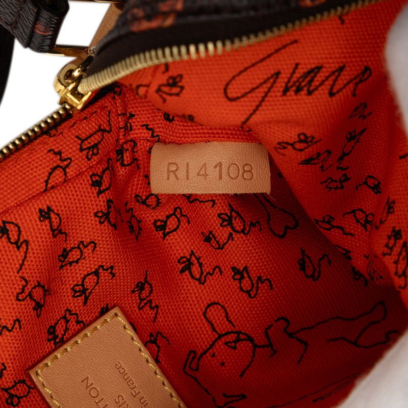Louis Vuitton Monogram Panum Set Dark Brown Orange Leather — view 6