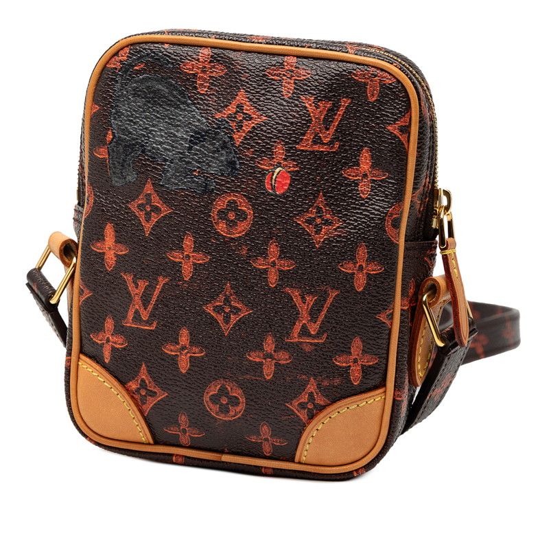 Louis Vuitton Monogram Panum Set Dark Brown Orange Leather — view 2