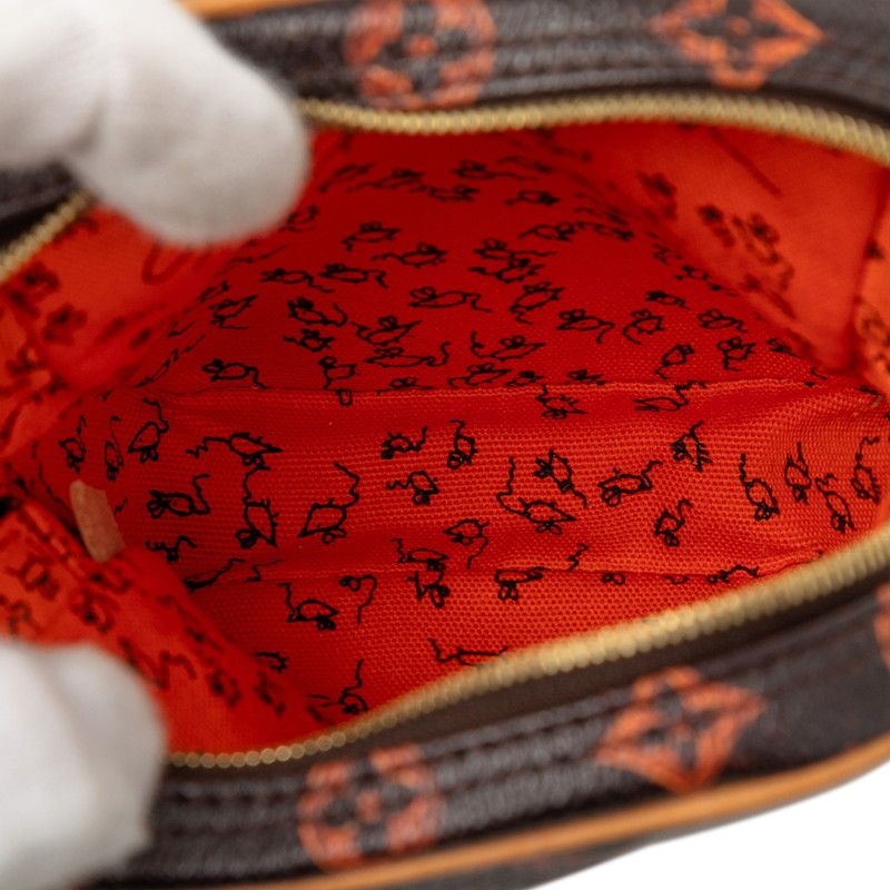Louis Vuitton Monogram Panum Set Dark Brown Orange Leather — view 4