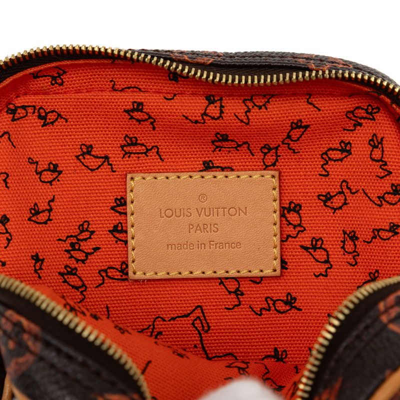 Louis Vuitton Monogram Panum Set Dark Brown Orange Leather — view 5