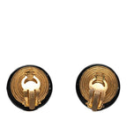 Chanel CC Logo Black Gold Plastic Plated — view 2