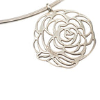 Chanel Camellia Necklace Choker Silver Metal — view 3
