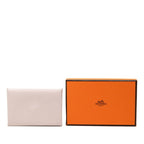 Hermes Calvi Card Case Business Holder Mauvepere Pink Chevre Misole — view 8