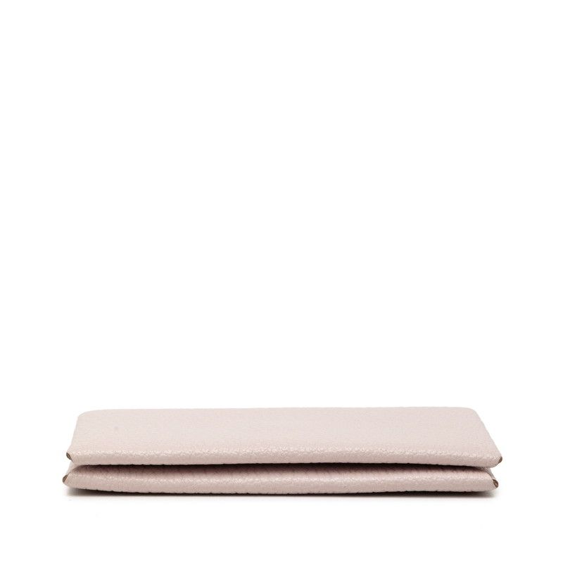 Hermes Calvi Card Case Business Holder Mauvepere Pink Chevre Misole — view 3