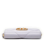 Chanel CC Logo Quilted 19 Card Case Zip Around Purple — view 3