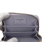 Chanel CC Logo Quilted 19 Card Case Zip Around Purple — view 5