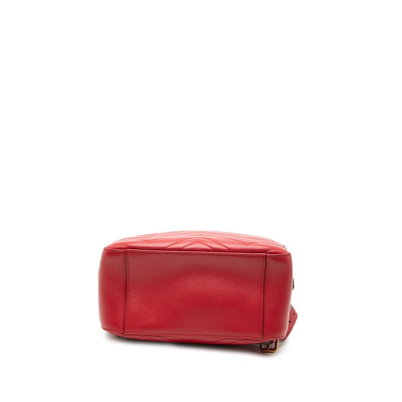 Gucci GG Marmont Backpack Red Leather — view 3