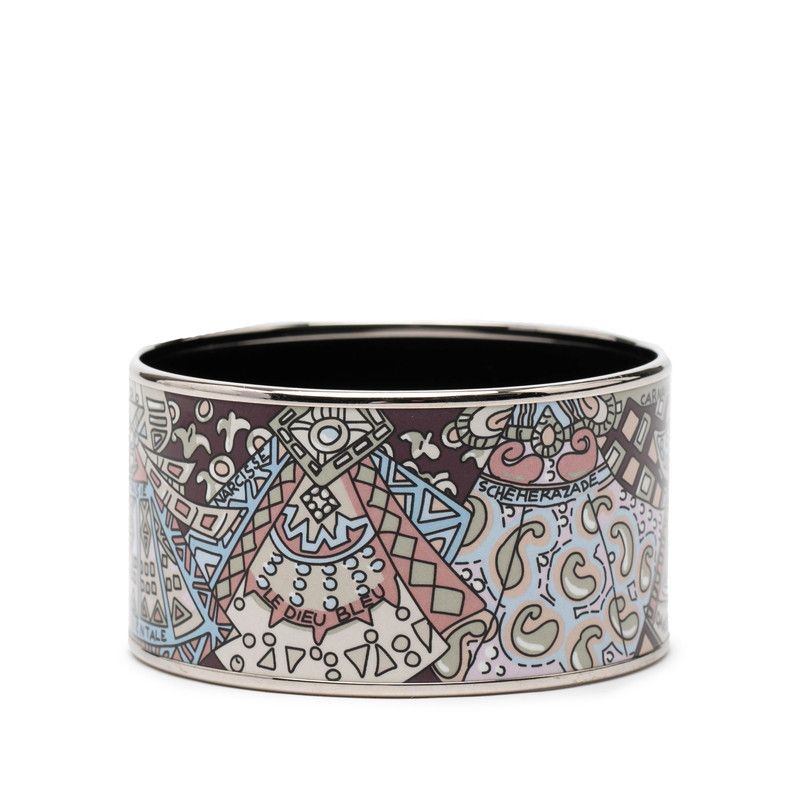 Hermes Enamel TGM Cloisonne Silver Multicolor Metal Belt — view 3