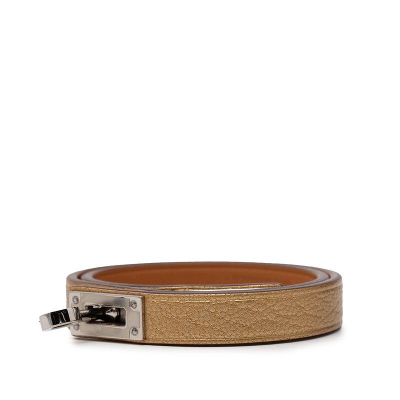 Hermes Mini Kelly Double Tour Bracelet Gold Chevre — view 2