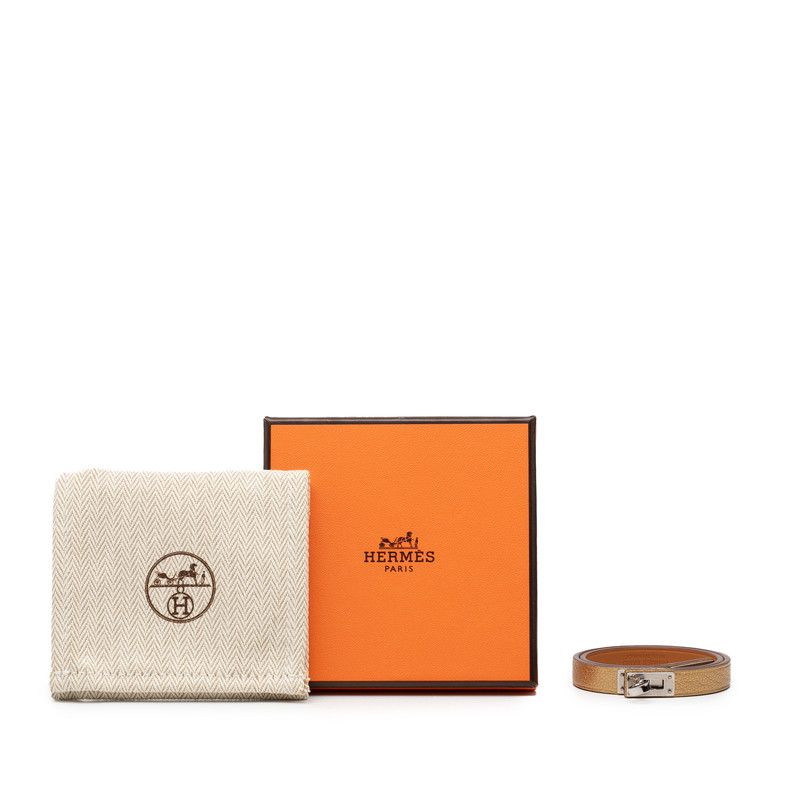 Hermes Mini Kelly Double Tour Bracelet Gold Chevre — view 7