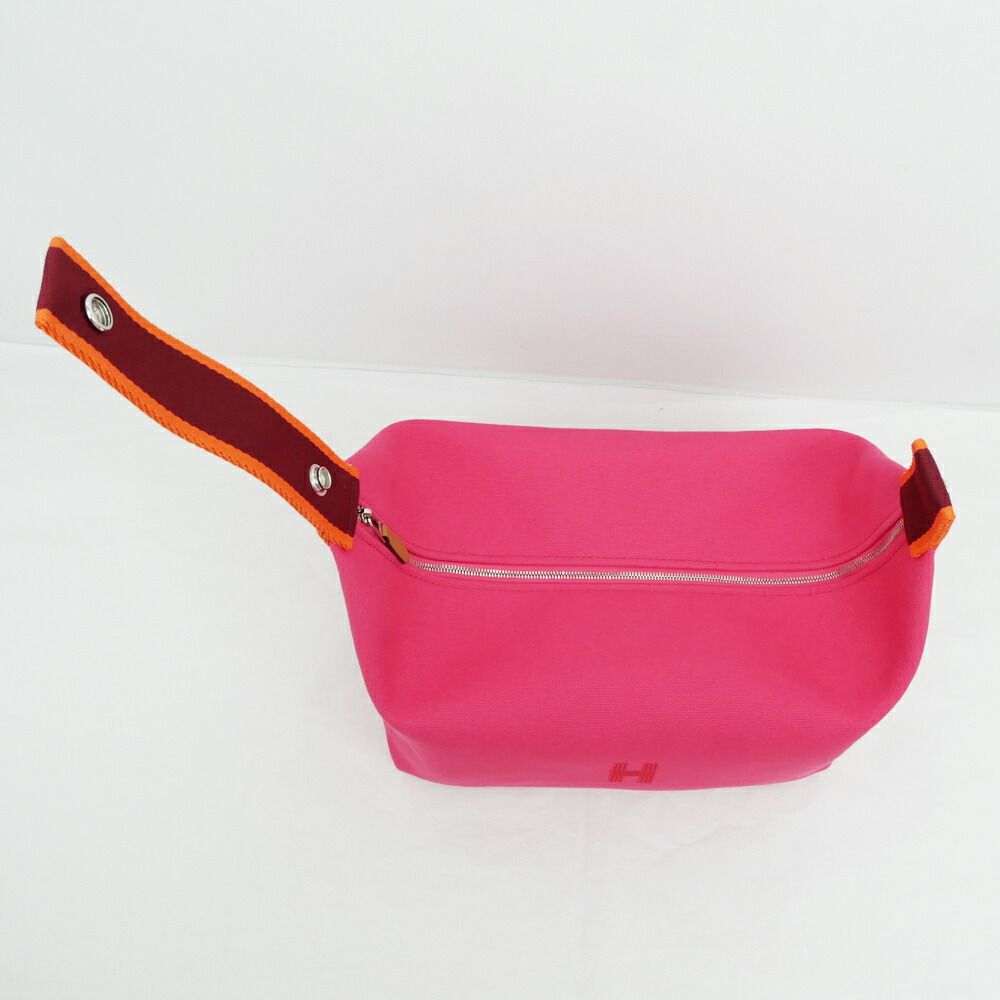 Hermes Bric-a-Brac PM Handbag Pouch Hibiscus Pink — view 5