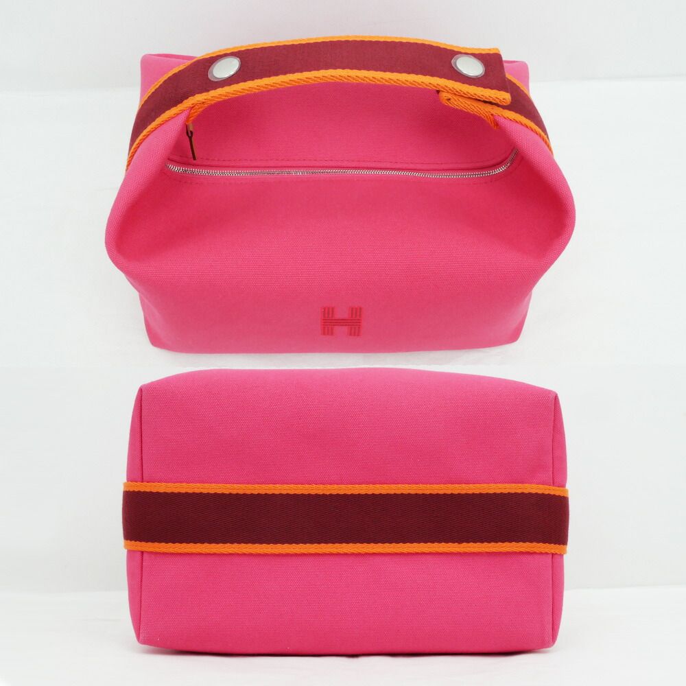 Hermes Bric-a-Brac PM Handbag Pouch Hibiscus Pink — view 4